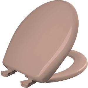 Bemis Classic Colors Slow Close Toilet Seat, Easy Clean Hinges and Durable Plastic Seat, Made in USA, Round, Wild Rose