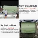 Hanke 16 Inch Underseat Carry On Luggage with Wheels Hard Shell Mini Small Suitcases Carry On Bag for Airline Approved TSA Luggage Lightweight Travel Suitcase(Bamboo Green)