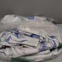 100% Blackout Curtains Blue Floral Pattern Curtains 84 Inches Long for Bedroom Watercolor Leaf Print Thermal Insulated Drapes for Living Room Darkening Rod Pocket Window Curtains 2 Panels (Back Tab | Blue)