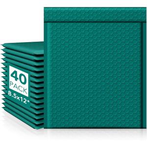 Fuxury Thick Bubble Mailers 8.5x12 40 Pack Large Bubble Envelopes Opaque Cushioning Mailer for Small Business Mailing Books Clothes Makeup Supplies Forest Green #2