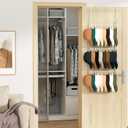 HapiRm Over Door Hat Rack - 3 Tier Wall Mounted Hat Organizer with 24 Hooks, Baseball Cap Organizer Storage Holds up to 24 Caps for Door, Bedroom, Closet