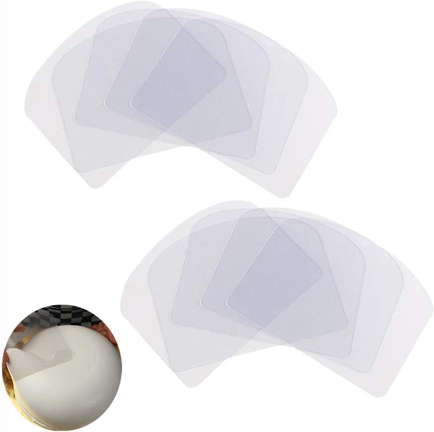 10PCS Transparent Cake Cream Scraper Icing Smoother Flexible Plastic Cake Scraper Smoother for Bakery Pastry Cake Decoration Kitchen DIY Baking Tool