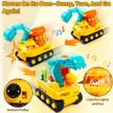 Toys for 2 Year Old Boys, Toddler Tool Set, Excavator Take Apart Toys with Electric Drill, Screwdriver, Wrench, Learning Pretend Construction Toy for 2 3 Years Old Kids Birthday Gift, Musical, Light