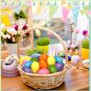 CroBlissful 6 Pcs Wooden Easter Eggs 2.76 Inch Fillable Fake Easter Eggs Bulk Reusable DIY Empty Wooden for Crafts Hunt Basket Stuffers Fillers Party Favor Decorations (Multicolor)