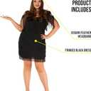 Morph Plus Size Flapper Dresses 1920s Great Gatsby Costumes For Women - Vintage Style Party Dresses (Large)