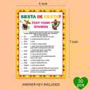 Cinco de Mayo Siesta De Fiesta Game, Fun Cinco de Mayo Party Games,Mexican Party Games, Cinco de Mayo Activity, Cinco de Mayo Test Your Spanish Game-MAY02