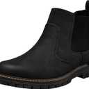 Jousen Chelsea Boots Men Lightweight Mens Boots Classic Slip On Boots Casual Boots for Men (10, 8120a-black)