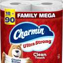 Charmin Ultra Strong Clean Touch Toilet Paper, 18 Family Mega Rolls = 90 Regular Rolls