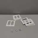 [10 Pack] BESTTEN Decorator Wall Plate, 2 Gang Standard Size Outlet Cover for GFCI and USB Receptacles, H4.53 x W4.57, Unbreakable Polycarbonate Material, UL Listed, White