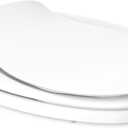 KOHLER K4732-RL-0 Transitions Elongated Toilet Seat Closed-Front with Integrated Child-Size Seat, Quiet-Close, and Grip-Tight Bumpers, White