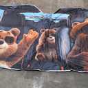 Funny Windshield Sun Shade Bear Family Windshield Sunshade for Car Truck SUV Sun Visor Heat Protection Blocks UV Rays and Keeps Your Vehicle Cool, L = 57.1" (145cm), W = 27.4" (69.5cm)