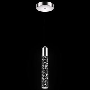 Pendant Lights Kitchen Island, 6500K Modern Kitchen Island Lights Brushed Nickel, 1 Pack Ceiling Lighting Fixtures with Crystal Bubble, Integrated LED Hanging Light for Dining Room Restaurant