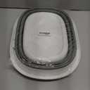 Large Collapsible Bucket for Cleaning or Organzier, 4.2 Gallon (16L) Cleaning Mop Bucket with Handle, Portable Water Bucket for Mopping, Car Washing, Laundry Storage, Camping, Fishing, Space Saving (Gray+white)