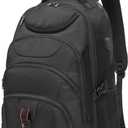 Boavan Rolling Backpack,17 inch Water Resistant Wheeled Backpack,Carry on Luggage Business Bag, Overnight College Computer Trolley Suitcase for Men Women Adults to TravelBlack