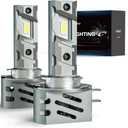 FRANXI H11B Bulbs, 60W Super Bright Fog Lights, 6000K Cool White, 1:1 Design with Cooling Fan, Plug and Play, Pack of 2