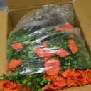 Artificial Flowers for Outdoor Decoration,16 Bundles Fake Silk Realistic Orange Morning Glory UV Resistant Faux Plastic Plants for Planter Porch Patio Yard Balcony(Orange Red)