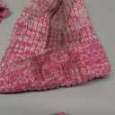 Kids Dinosaur Hat Scarf Gloves Set, Winter Warm Fleece Pompom Beanie Knit Scarf Christmas Gifts for Girls Boys 4-10 yr (Pink)