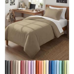 Duvet Cover Twin/Twin XL Size Set - Extra Soft Twin/Twin XL Duvet Cover 68" x 90" with 1 Pillow Sham - Hotel Luxury, Easy Care, Fade Free w/ Zipper Closures & Ties - Comfy, Cozy & Breathable (Beige)