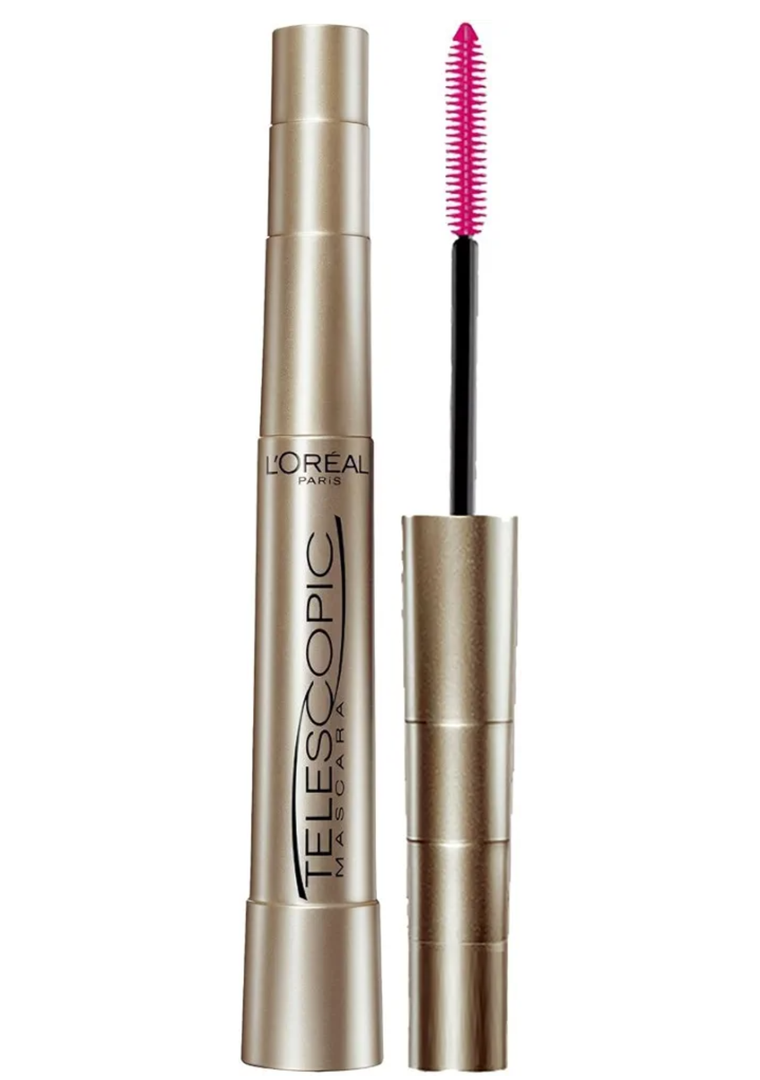 L’Oreal Paris Makeup Original Telescopic Mascara, Separating Mascara Volume and Length Formula, Washable, Blackest Black, 0.27 Fl Oz., 1 Count