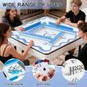 32.4in Scalloped Mahjong MatAnti Slip Noise Reduction Mahjong Accessoriemahjong Table MatMajiong Mat For TravelComes With 4 Dice And 1 Mahjong Mat Storage Bag,4 Mahjong Shuffle Cards (Blue)