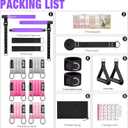 Pilates Bar Kit with Resistance Bands,Pilates Bar with Stackable Bands Workout Equipment for Legs,Hip,Waist and Arm,Exercise Fitness Equipment for Women & Men Home Gym Yoga Pilates (Purple01 (Upgraded 20/30/50lbs))