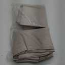 LAMIT 100% Blackout Natural Linen Curtains, 63 Inches Linen Textured Thermal Bedroom Curtains Back Tab and Rod Pocket Neutral Panels with White Liner for Farmhouse, 2 Panels, 52 x 63 Inch