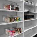 CLEARSPACE Plastic Storage Bins With lids Perfect Kitchen Fridge Organizer, Pantry Organization, Cabinet Organizers (4 Pack)