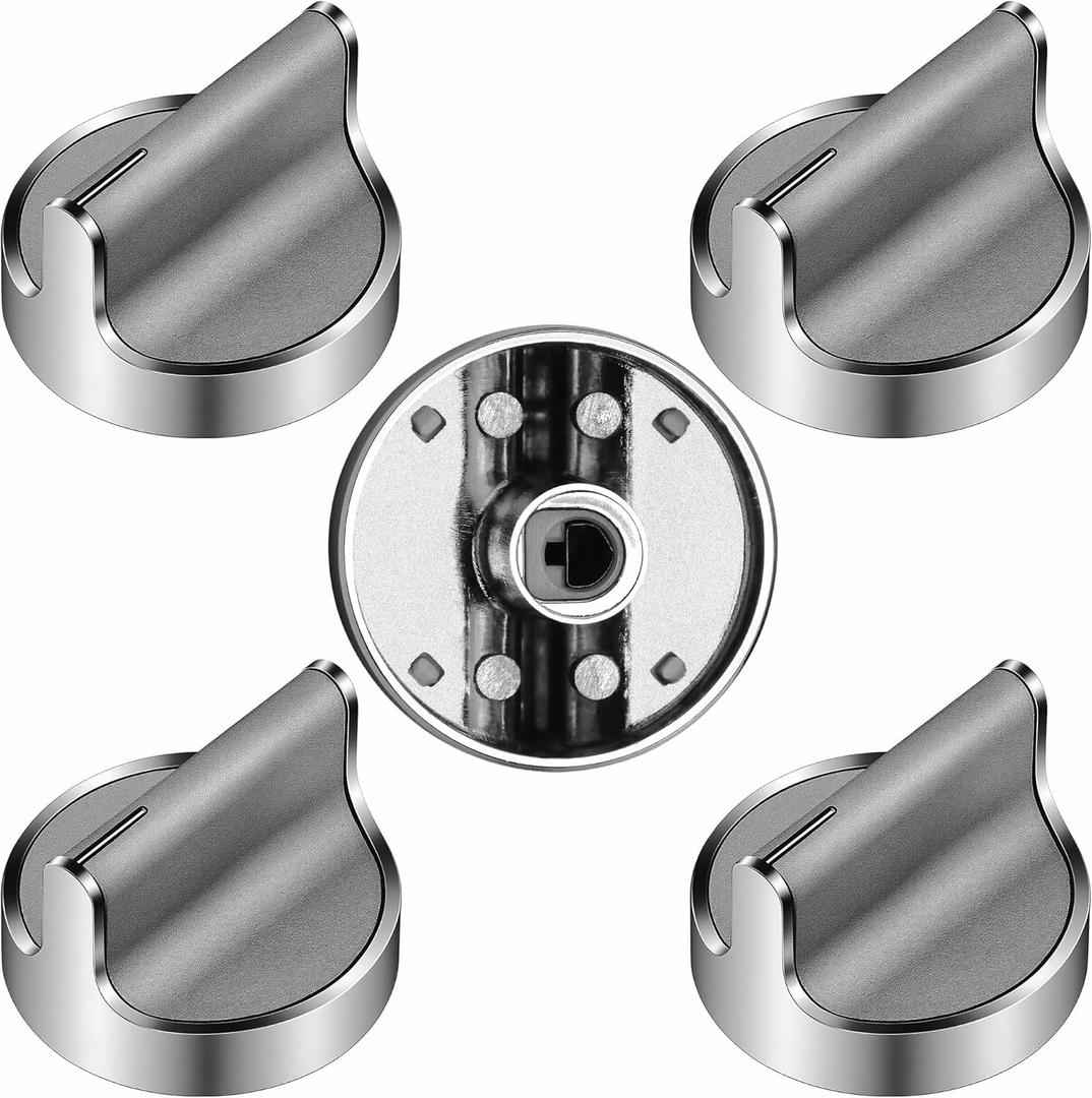 W10594481 Gas Range Stove Knobs Replacement (5 Pack) for Whirlpool Stove/Oven WCG97US0DS00 WCG97US6DS00, Cooktop Control Knobs Replaces WPW10594481 3281332 PS11756644