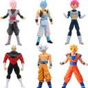 Anime Super Hero Action Figures Set, Collectible Warrior Figurines, 7.8Inch Energy Style Character Models for Display, Party Favors & Gift Collection (6PCS)