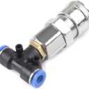 Air Compressor Connector for Three-Way Joint Straight Through Joint for Trucks & T Air Blow Guns with Pneumatic Fittings
