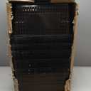 20 Pcs Bulk Shopping Baskets with Handles, 20 L Plastic Grocery Basket 16.9'' x 11.8'' x 9.1'' Portable Shopping Cart for Retail Stores Supermarket(Black)