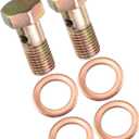 2 Set Banjo Bolt Brake Fitting Adapter Kit M8x1.25 Brake Line Thread Banjo Bolt with 8mm Spacers Replacement