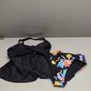 SUUKSESS Women Sexy Halter Tankini Bathing Suits Slimming Tummy Control High Waisted Swimsuits 2 Piece (Retro Black Floral, 2XL)