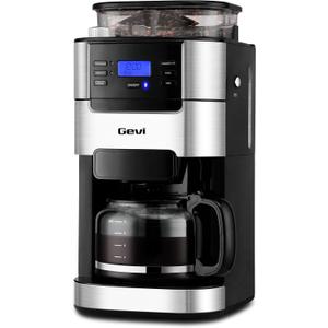 Gevi All In One 10-Cup Grind & Brew Coffee Maker with Built-In Burr Grinder