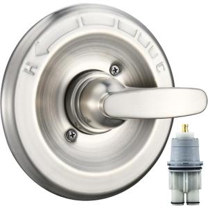 Replacement for Delta Classic 13 Series Single-Function Trim Kit, T13010 Shower Handle, Fit Delta Shower Valve R10000 Series, Brushed Nickel (Cartridge Included)
