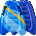 Inflatable Boogy Boards for Beach Travel Toys, 30 Cavas Slip Slide Water Park Body Surfing Board with Handles, Summer Fun Water Pool Game Toys for Kids 4,8,12 Ages, Pcs