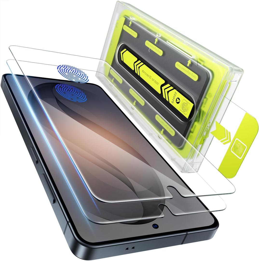 WSKEN for Samsung Galaxy S26 Ultra Screen Protector - [100% Fingerprint Unlock Support] Case Friendly 10X Military Shatterproof Durable Tempered Glass Film for Galaxy S26 Ultra,