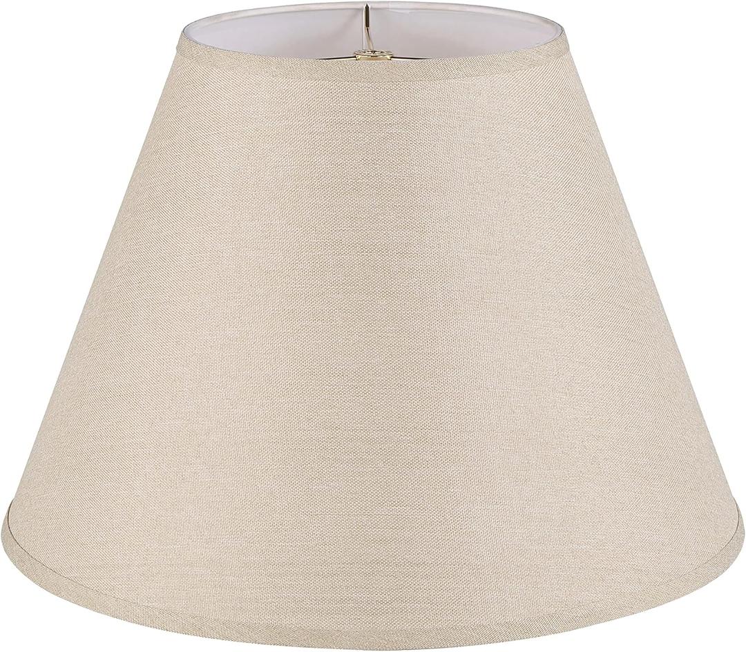 Aspen Creative 32092A Transitional Empire Shape Spider Construction Lamp Shade in Medium Brown, 9" Top x 18" Bottom x 13" Slant Height