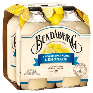 Bundaberg Sparkling Fruit Drink, Lemonade 12.7 Fl Oz Bottles (Pack of 4) (EXP: 05/07/2026)