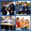 Remerry 12 Pcs National Police Week Gifts Officer Appreciation Gifts for Women Bulk Include Tote Bag Cup Bracelet Socks Candle Notebook Card for Cop Law Enforcement Graduation Retirement