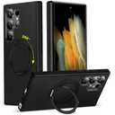 EMMPITU Magnetic Designed for Samsung Galaxy S22 Ultra Case, [Compatible with MagSafe] Heavy Duty Magnetic Kickstand Phone Case for Galaxy S22 Ultra (Black)