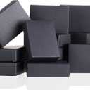 Gersoniel 100 Pcs Kraft Soap Boxes Packaging for Homemade Soap Making Supplies for Party Favor Treats Wrapping Packaging, 3.8 x 2.8 x 1.2 Inch(Black)