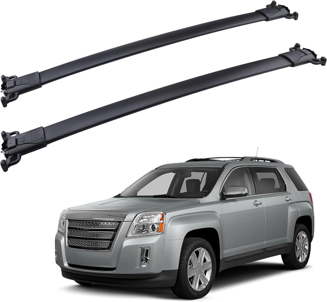 Roof Rack Cross Bars Compatible with 2010-2017 Chevy Equinox & Terrain, Aluminum Crossbars Cargo Carrier Rooftop Luggage Kayak Bicycles Canoe Snowboard
