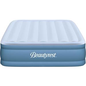 Beautyrest Sensa-Rest Air Bed Mattress with Built-in Pump and Edge Support, Ideal for Guests, Camping and More, 18" Queen