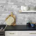 DEWOO Peel and Stick Backsplash Self Adhesive Wall Tile Farmhouse Retro Wood Look for Kitchen (10-Sheet, 13.5" x 11.4")