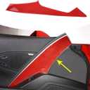 Car Main Driver's Inner Door Panel Trim Sticker,Fit for Chevrolet Corvette C7 2014-2019 Real Soft Carbon Fiber Auto Decoration Accessories (Red Carbon Fiber)