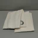 H.VERSAILTEX Linen Curtains Nickel Grommet Natural Linen Semi-Sheer Curtains 2 Panels Privacy Added Premium Soft Rich Material Drapes for Bedroom/Living Room - 37x84 Inch- Ivory