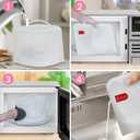 Silicone Microwave Steam Sterilizer Bags with Mini Oven Gloves, ZCBB Reusable Silicone Steaming Bags for Baby Bottles, Breast Pump, Accessories, Great for Home and On-The-Go, White (2PC)