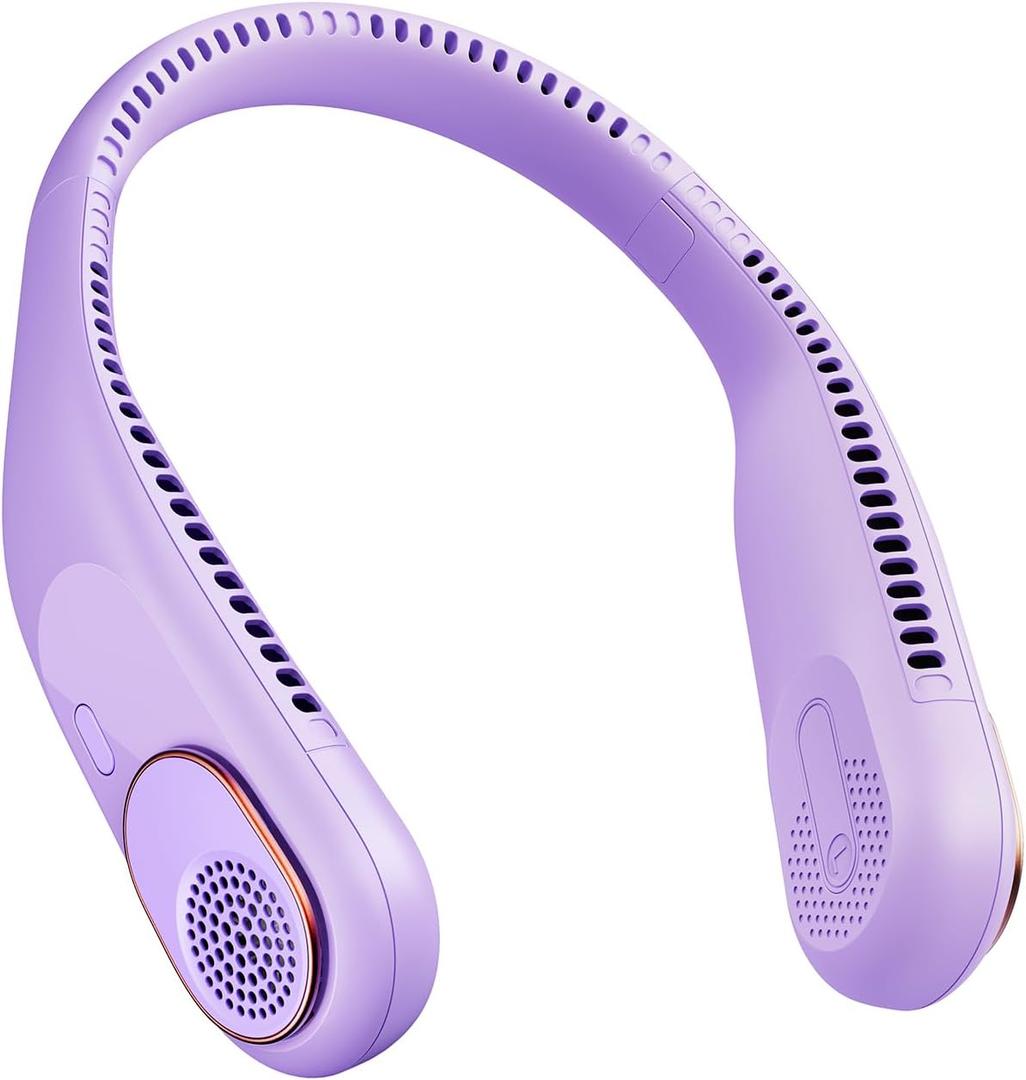 SWEETFULL Portable Neck Fan 360 Cooling Bladeless Personal Fan | No Hair Twisting - 4000mAh USB Rechargeable Wearable Fan for Travel, Birthday Gifts for Men, Women, Mom, and Dad (A9 Light Purple) SWEETFULL Portable Neck Fan 360 Cooling Bladeless Personal Fan | No Hair Twisting - 4000mAh USB Rechargeable Wearable Fan for Travel, Birthday Gifts for Men, Women, Mom, and Dad (A9 Light Purple)