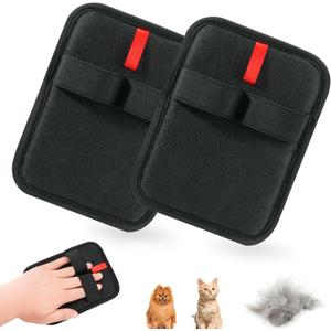 2 x TEHAYSH Pet Hair Removal Glove - Reusable Electrostatic Dog/Cat Hair Remover Mitt & Pet Grooming Gloves for Couch, Carpet, Furniture - Upgraded Electrostatic Dog Tool (2 PCS)
